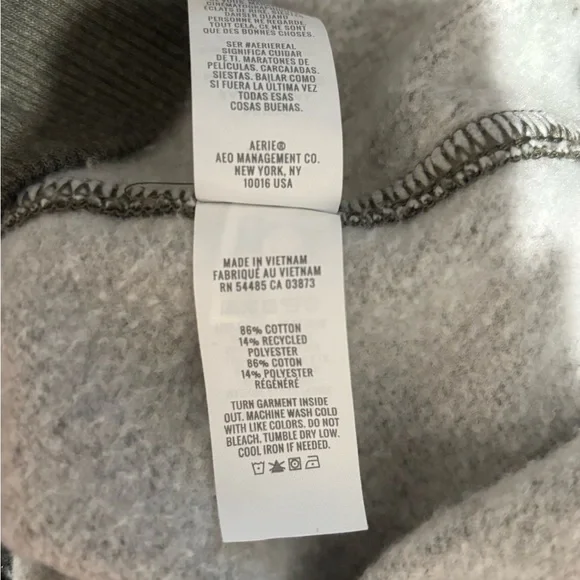 Aerie Best Button Sweatshirt- Olive - Picture 5 of 5